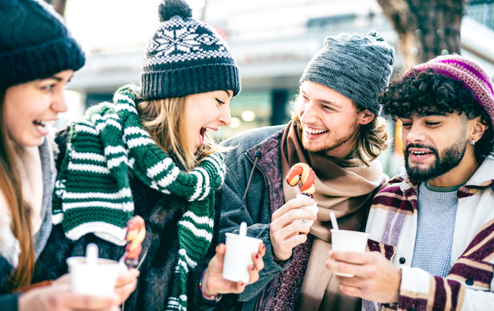 group of young people at the Chocolate Festival in North Conway